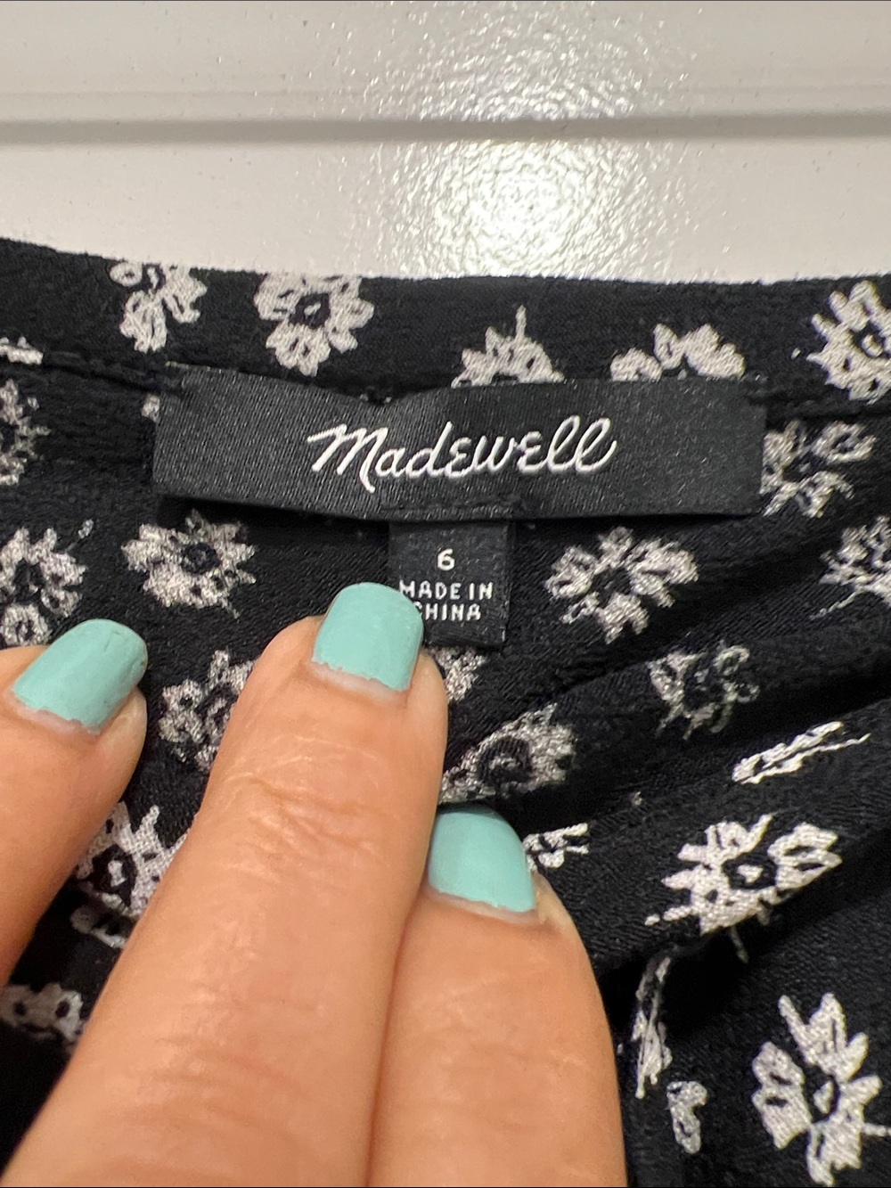Madewell drawstring midi slip skirt in sweet floral print size 6 - Picture 6 of 9